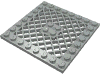 Набор LEGO Plate Special 8 x 8 with Grille [No Hole in Center], Светло-серый