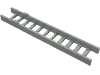 Набор LEGO Ladder Two Piece, Bottom Section, Светло-серый