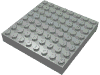 Набор LEGO Brick 8 x 8, Светло-серый