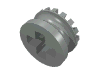 Набор LEGO Technic Bush 1/2 Toothed Type I [+ Opening], Светло-серый
