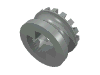 Набор LEGO Technic Bush 1/2 Toothed Type II [X Opening], Светло-серый