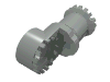 Набор LEGO Technic Connector Toggle Joint Toothed [With Slots], Светло-серый