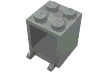 Набор LEGO Box 2 x 2 x 2 [Solid Studs], Светло-серый
