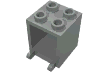 Набор LEGO Box 2 x 2 x 2 [Hollow Studs], Светло-серый