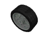 Набор LEGO Wheel 36.8 x 14 ZR with Axle Hole, 3 Pin Holes, and Black Rubber Tyre Glued On, Светло-серый