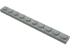Набор LEGO Plate 1 x 10, Светло-серый