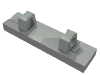 Набор LEGO Hinge Tile 1 x 4 Locking Dual 1 Fingers on Top [4 Locking Ridges], Светло-серый