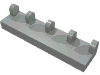 Набор LEGO Hinge Tile 1 x 4, Светло-серый