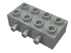 Набор LEGO Technic Pneumatic Distribution Block  2 x  4 (Complete), Светло-серый