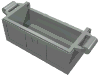 Набор LEGO Treasure Chest Bottom with Rear Slots, Светло-серый
