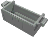 Набор LEGO Treasure Chest Bottom without Rear Slots, Светло-серый