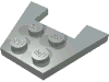 Набор LEGO Wedge Plate 3 x 4 without Stud Notches, Светло-серый