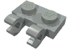 Набор LEGO Plate Special 1 x 2 with Clips Horizontal [Open O Clips], Светло-серый