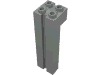 Набор LEGO Brick Special 2 x 2 x 6 with Groove, Светло-серый