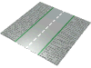 Набор LEGO Baseplate Road 32 x 32 9-Stud Straight with Road Print, Светло-серый