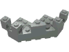Набор LEGO Castle Turret Top 7 x 7 Corner, Светло-серый
