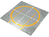 Набор LEGO Baseplate 32 x 32 Road 9-Stud Landing Pad Type 2 (Orange), Светло-серый