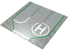 Набор LEGO Baseplate 32 x 32 Road 9-Stud 3-Lane w/ Helicopter Pad Print, Светло-серый