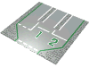 Набор LEGO Baseplate 32 x 32 Road 9-Stud 3-Lane w/ Centre & Left Numbered, Светло-серый