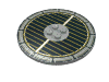 Набор LEGO Tile Round 8 x 8 with Grille Print, Светло-серый
