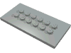 Набор LEGO Plate Special 4 x 8 with Studs in Centre, Светло-серый