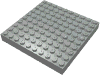 Набор LEGO Brick 10 x 10 without Bottom Tubes, without Cross Supports, Светло-серый