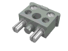 Набор LEGO Electric Connector, 2 Way Male Squared Narrow Long - Complete Assembly, Светло-серый