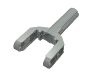Набор LEGO Technic Linear Actuator Mini with Dark Bluish Gray Head and Orange Axle, Светло-серый