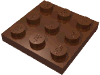 Набор LEGO Plate 3 x 3, Красно-коричневый