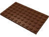 Набор LEGO Plate 6 x 10, Красно-коричневый