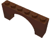 Набор LEGO Brick Arch 1 x 6 x 2 - Thick Top with Reinforced Underside, Красно-коричневый