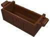 Набор LEGO Treasure Chest Bottom with Rear Slots, Красно-коричневый