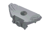 Minifig Shoulder Pads with 1 Stud on Front, 2 Studs on Back
