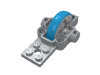 Fly Wheel Plate 2 x 8 with Metal Fly Wheel and Dark Azure Tire, Complete Assembly (Chima Rip Cord Base)