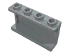 Panel 1 x 4 x 2 with Side Supports - Hollow Studs