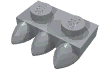Plate Special 1 x 2 with Three Teeth [Tri-Tooth]