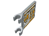 Flag 2 x 2 Square with Orange and Silver Circuitry Print