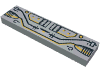 Tile  1 x  4 with Black and Copper Circuits Print