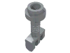 Набор LEGO Hinge Bar with 3 Fingers and End Stud (Control Lever), Светлый сине-серый