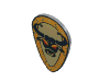 Minifig Shield - Ovoid with Bull Head Print