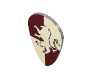 Набор LEGO Minifig Shield - Ovoid with Golden Lion Print [4079], Светлый сине-серый
