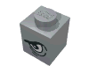 Brick  1 x  1 with Angry Eye Right/Sad Eye Left Print