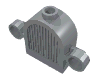 Front Grill 1 x 2 x 2 Round Top [Lights & Centre Top Stud]