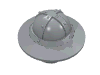 Minifig Helmet with Chinstrap and Wide Brim