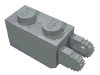 Hinge Brick 1 x 2 Locking with 2 Fingers Vertical End