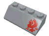 Slope 45В° 2 x 4 with Red Dragon Right Print