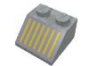 Slope 45В° 2 x 2 with Yellow Grill Print