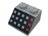 Slope 45В° 2 x 2 with 12 Buttons, 3 Red Lamps, Black Panel Print