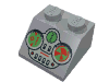 Slope Brick 45В° 2 x 2 with Green and Grey Controls Print