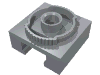 Turntable 4 x 4 Locking Grooved Base
